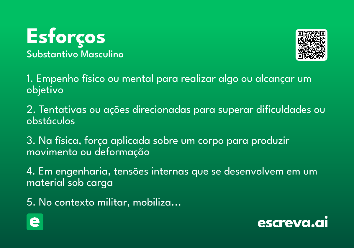 esforços