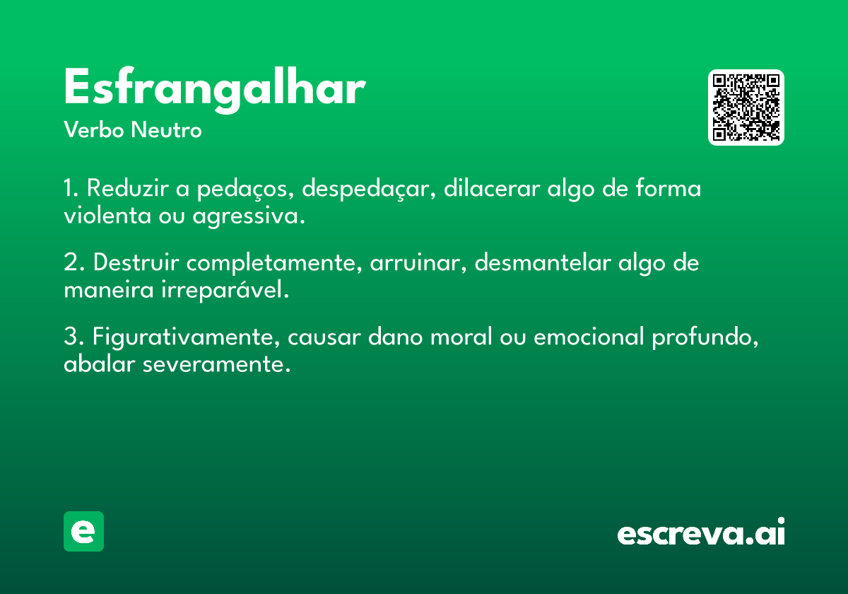 esfrangalhar