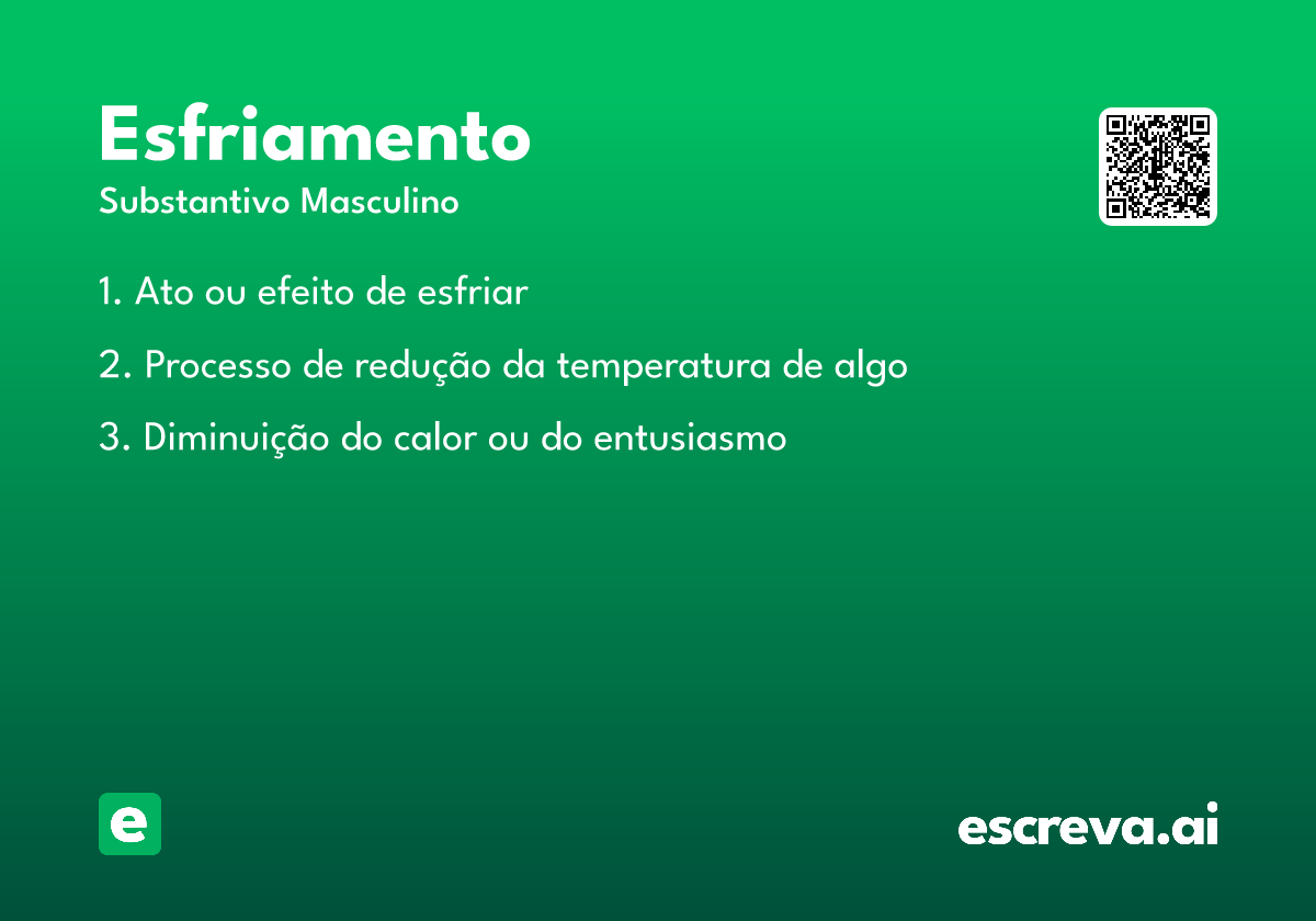 esfriamento