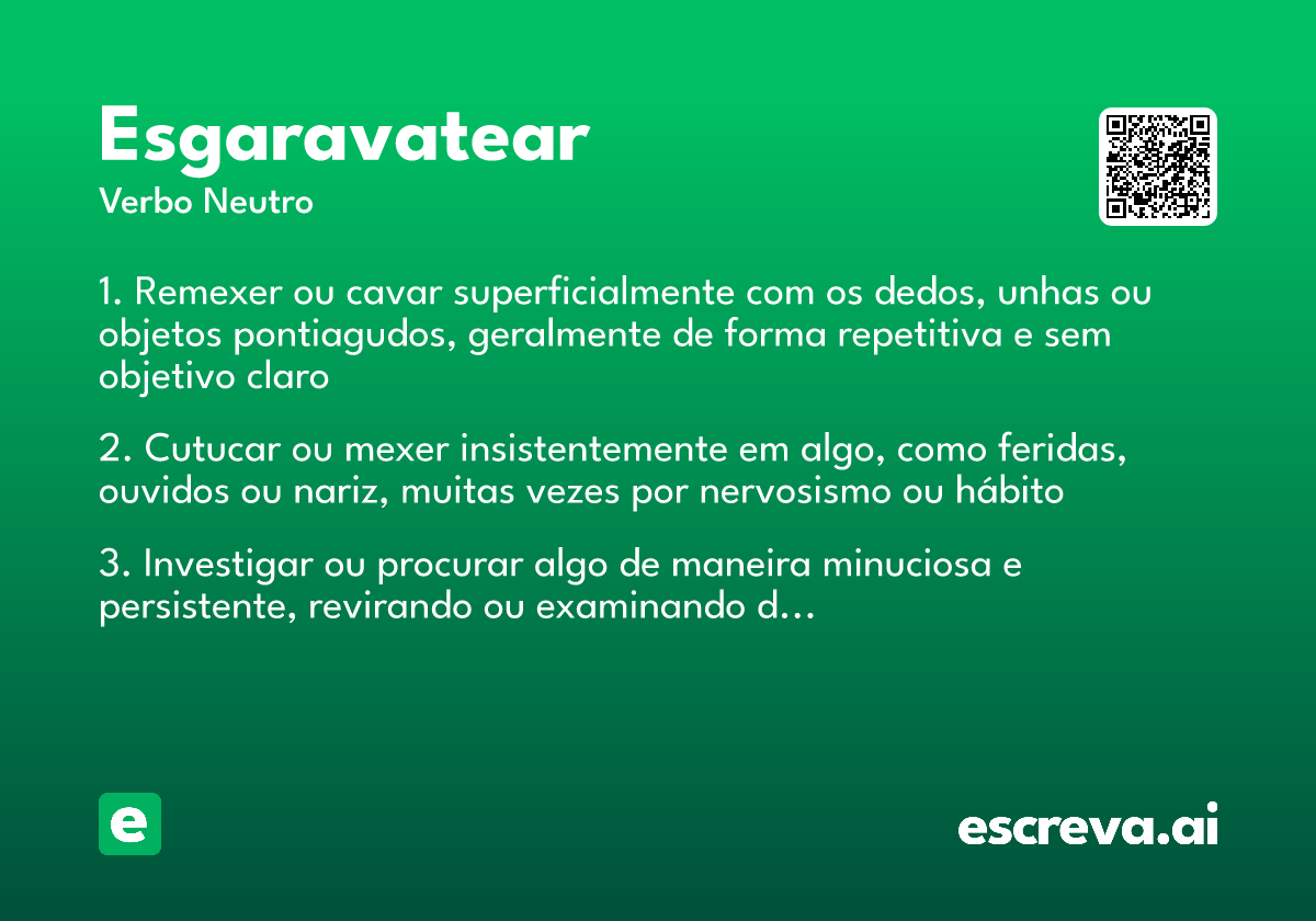 esgaravatear