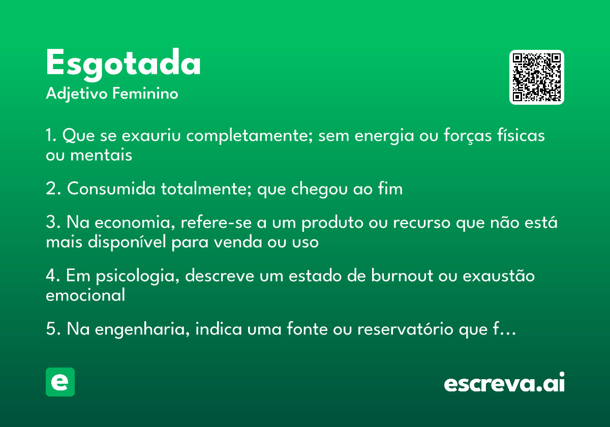 esgotada
