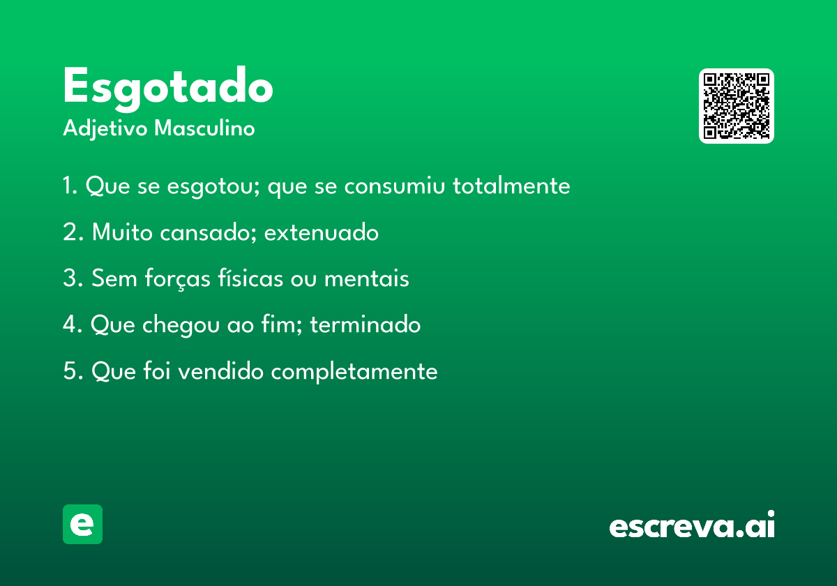 esgotado