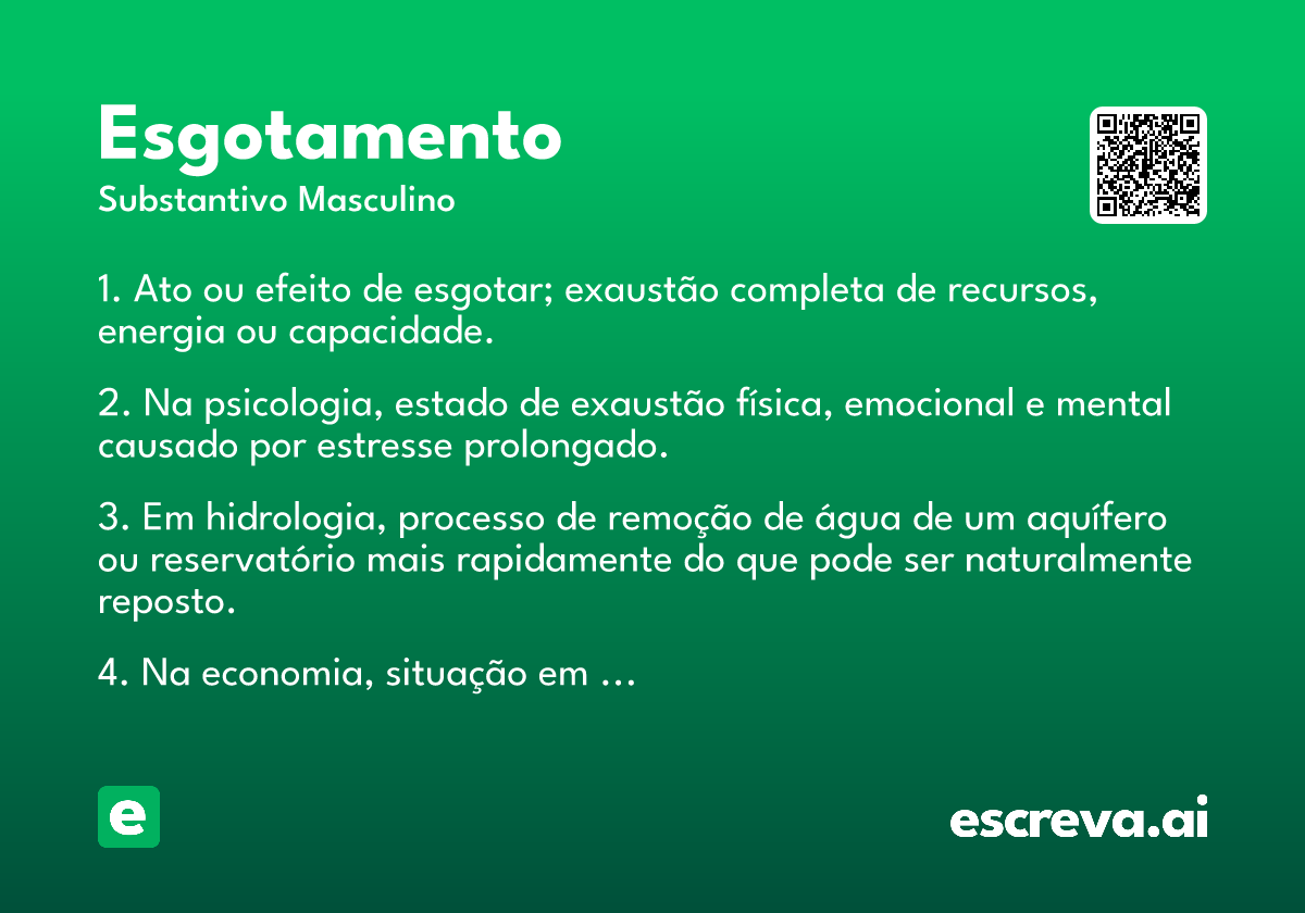 esgotamento