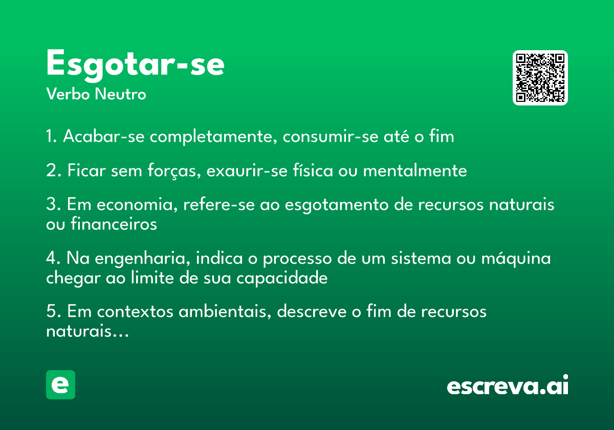 esgotar-se