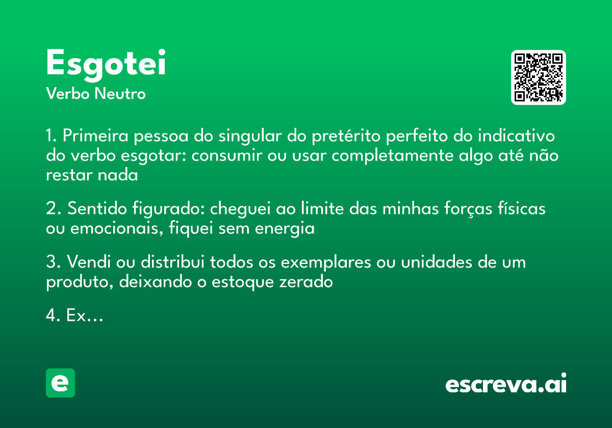 esgotei