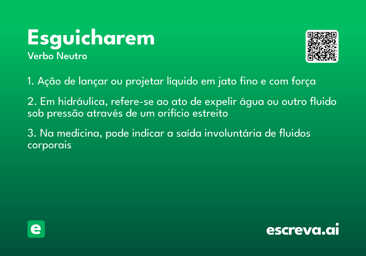 esguicharem