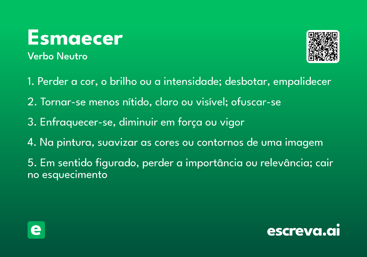 esmaecer