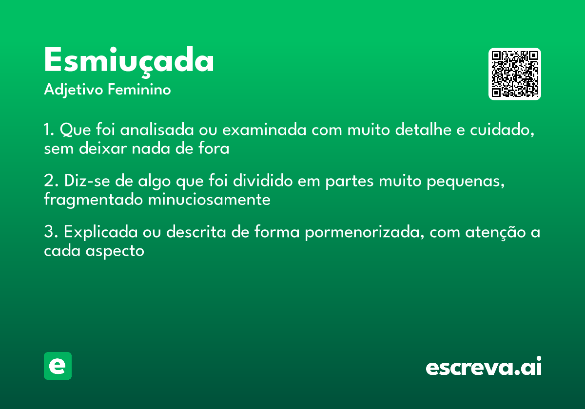 esmiuçada