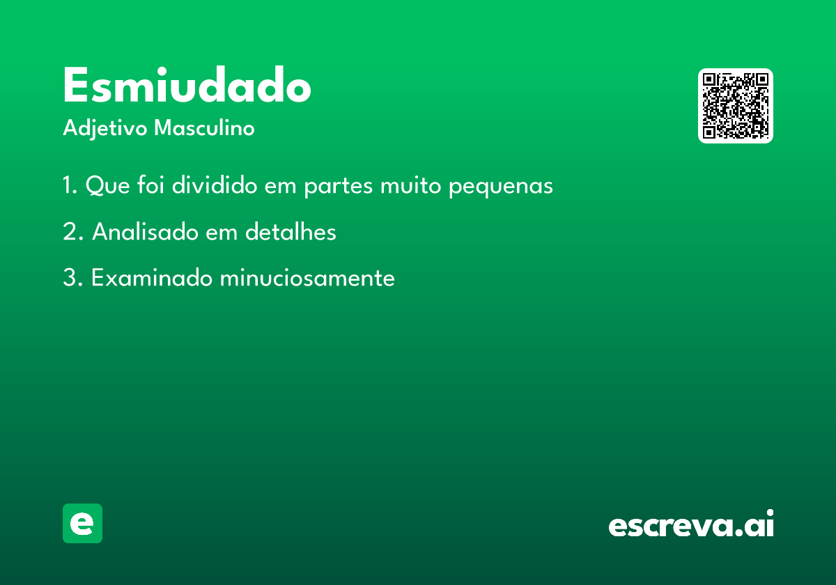 esmiudado