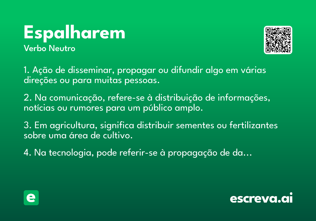 espalharem