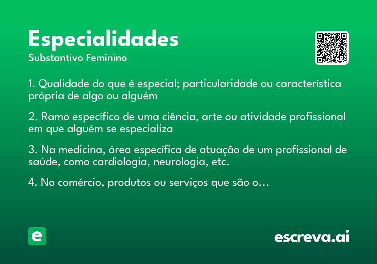 especialidades