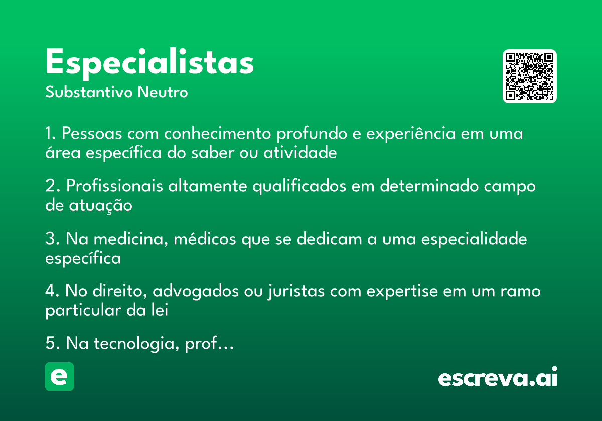 especialistas