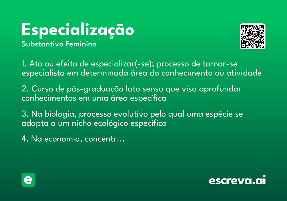 especialização