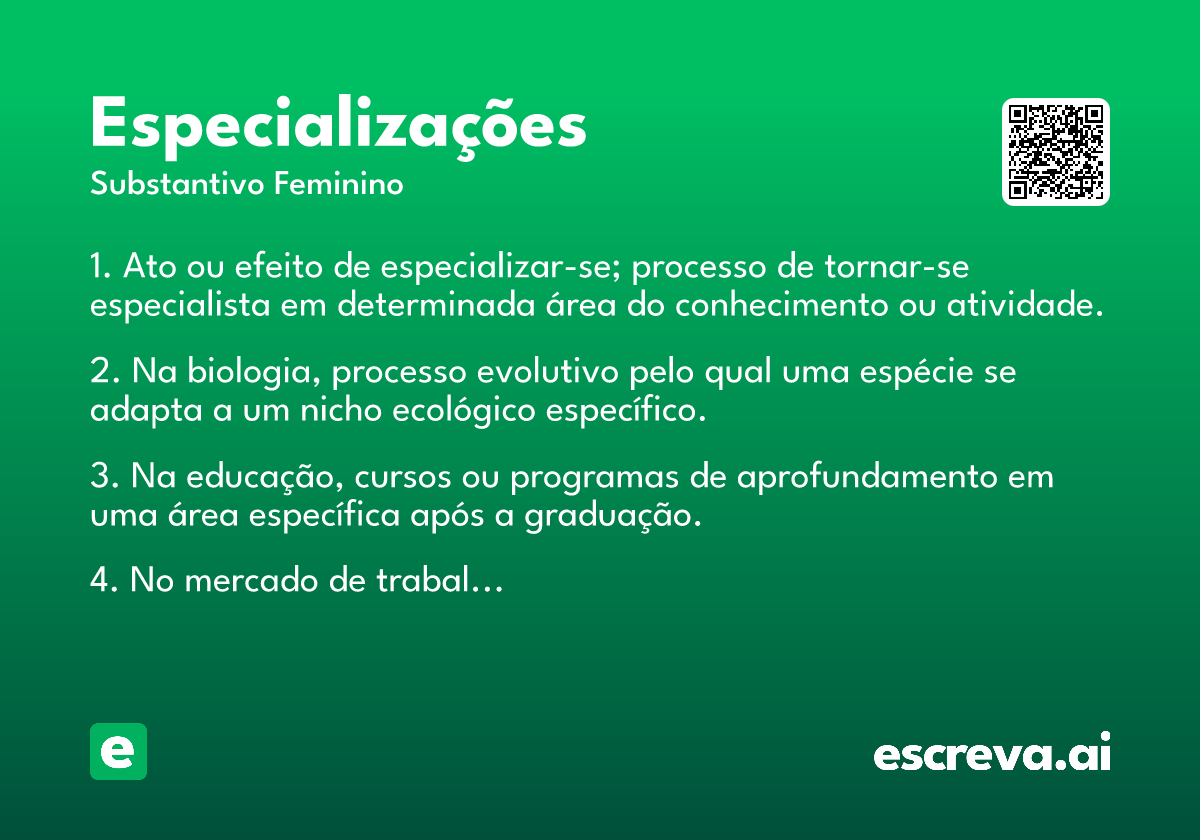 especializações