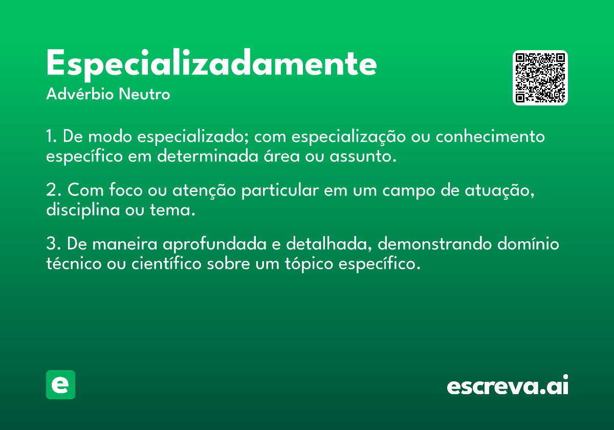 especializadamente