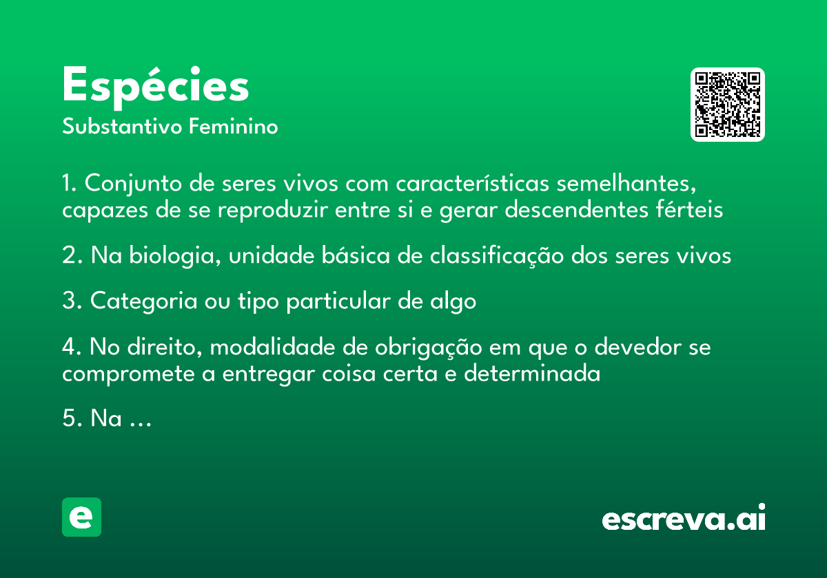 espécies