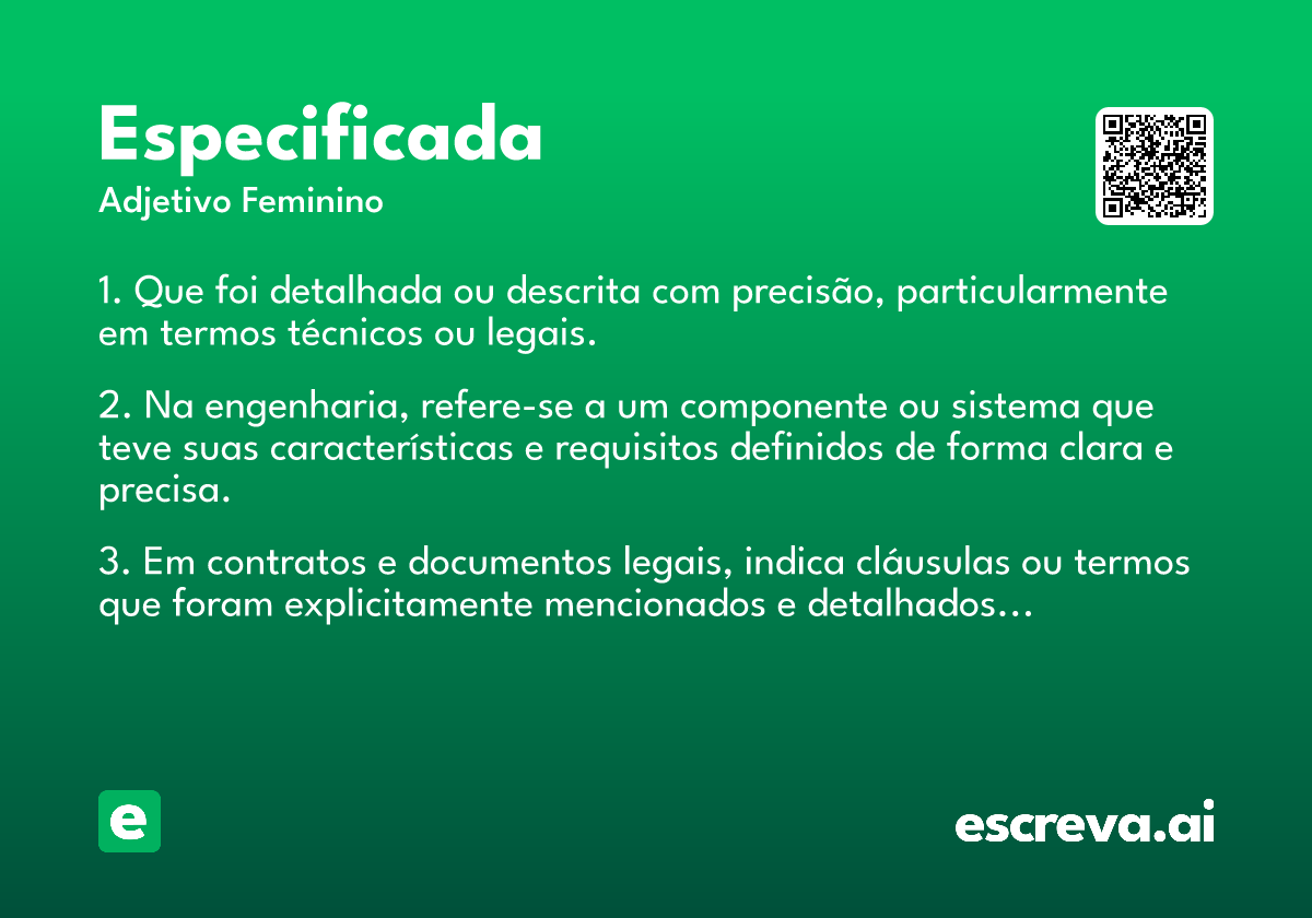 especificada