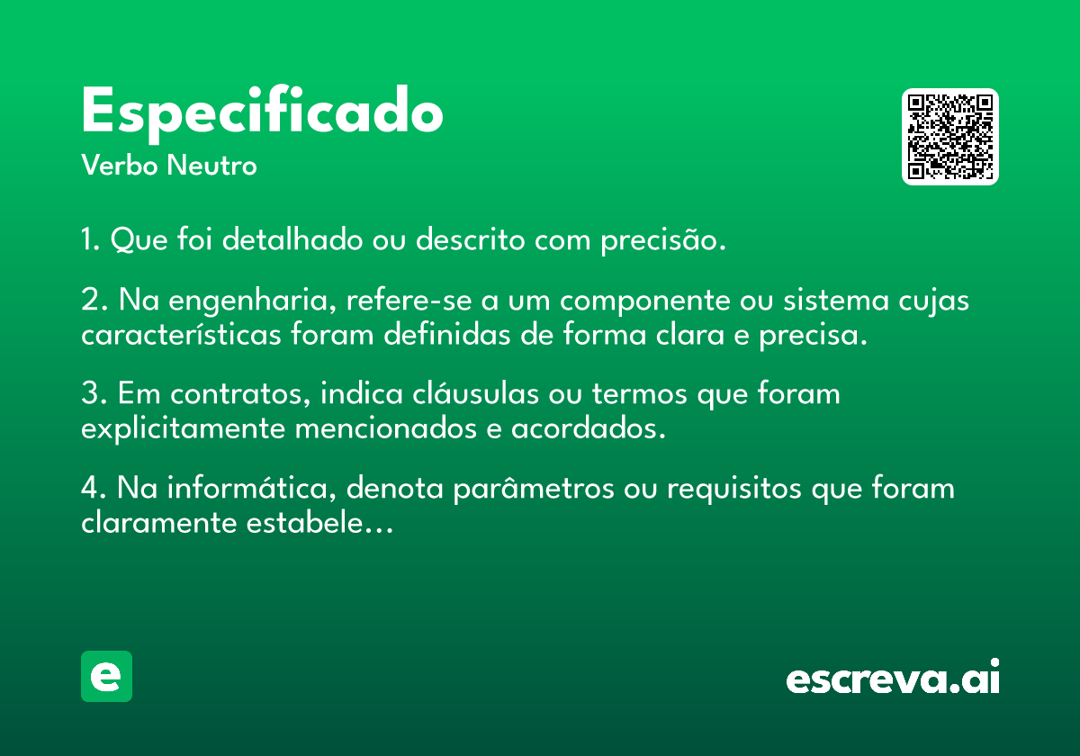 especificado