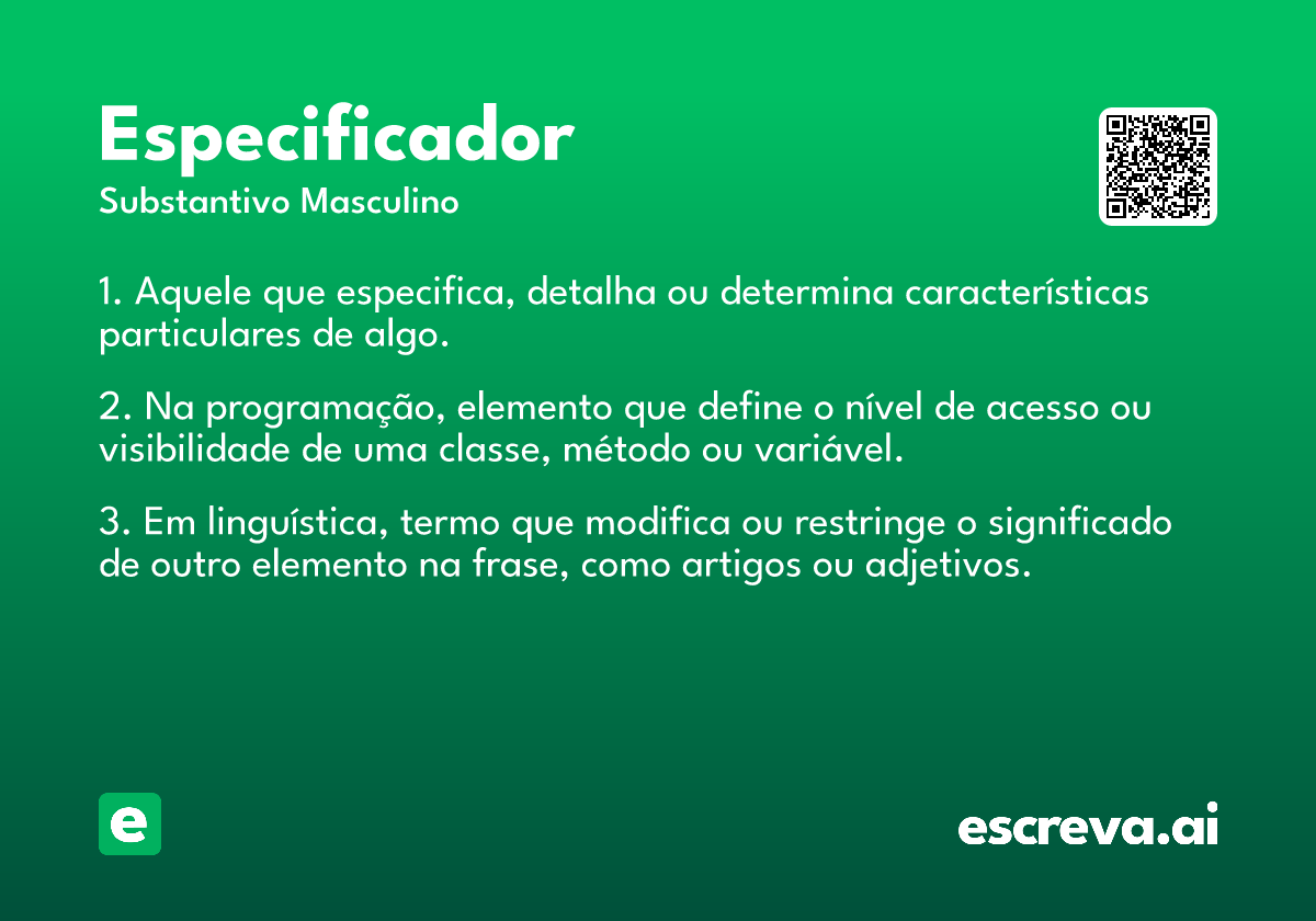 especificador