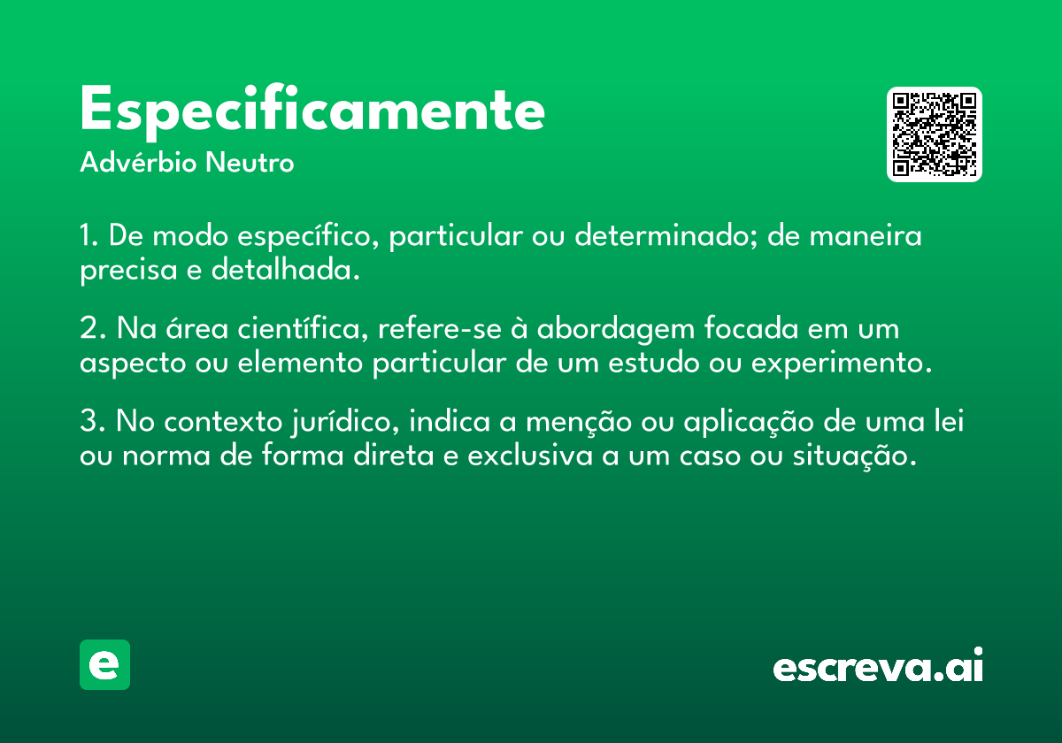 especificamente