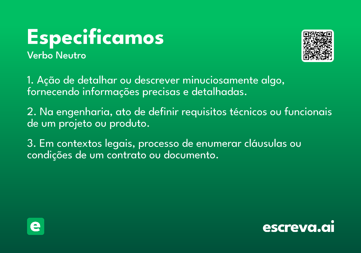 especificamos