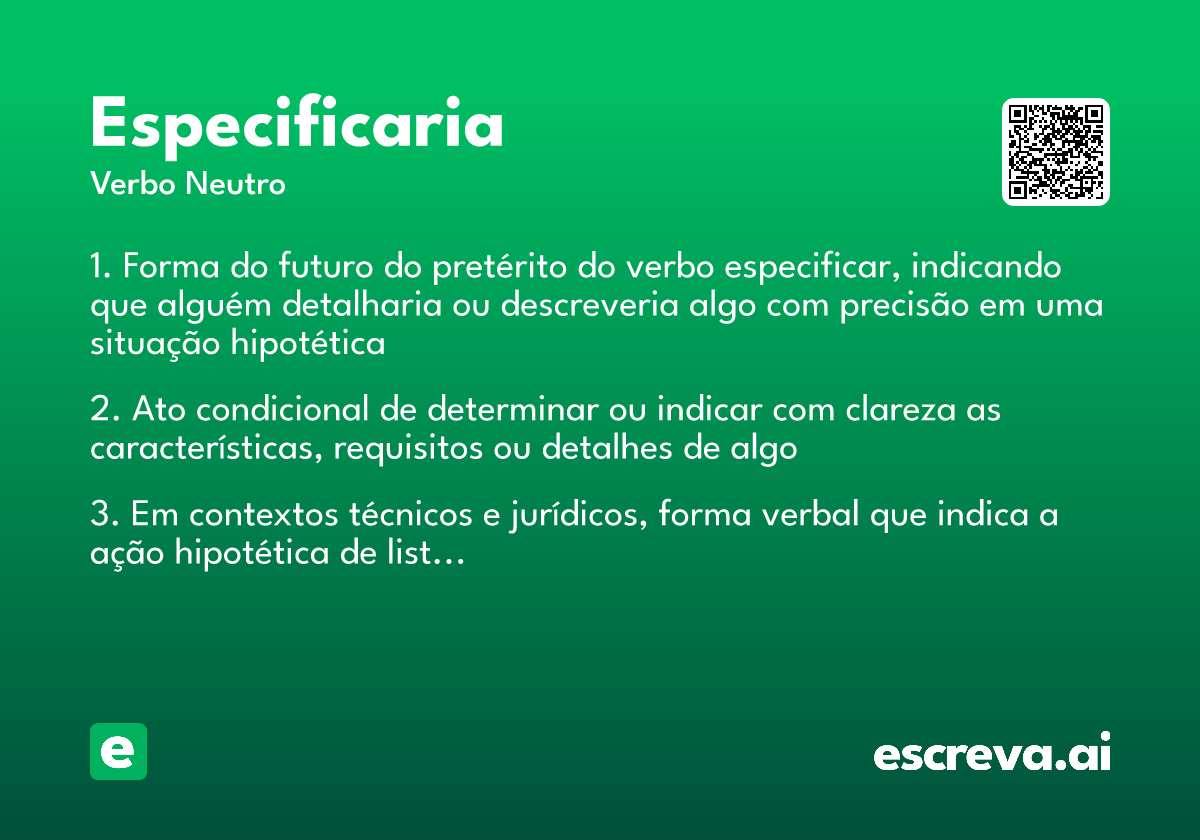 especificaria