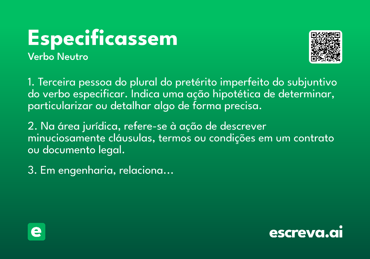 especificassem