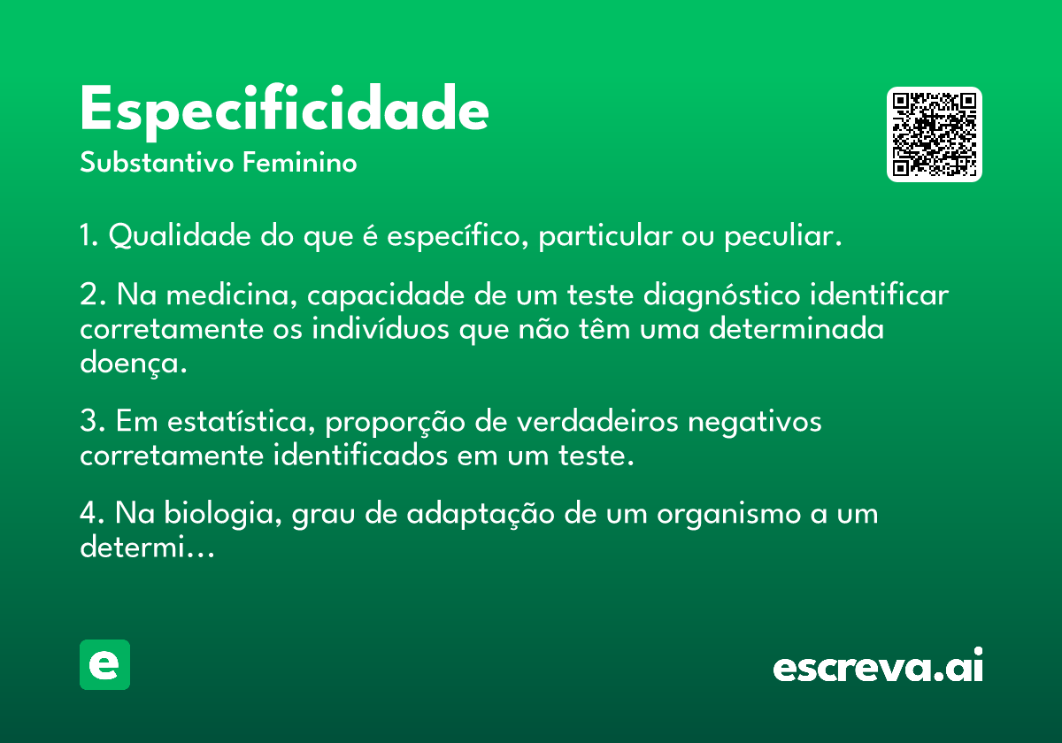 especificidade