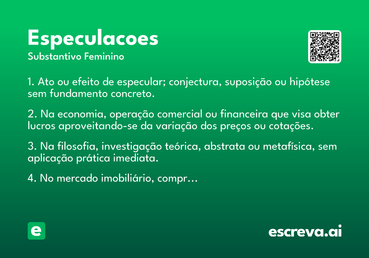 especulacoes