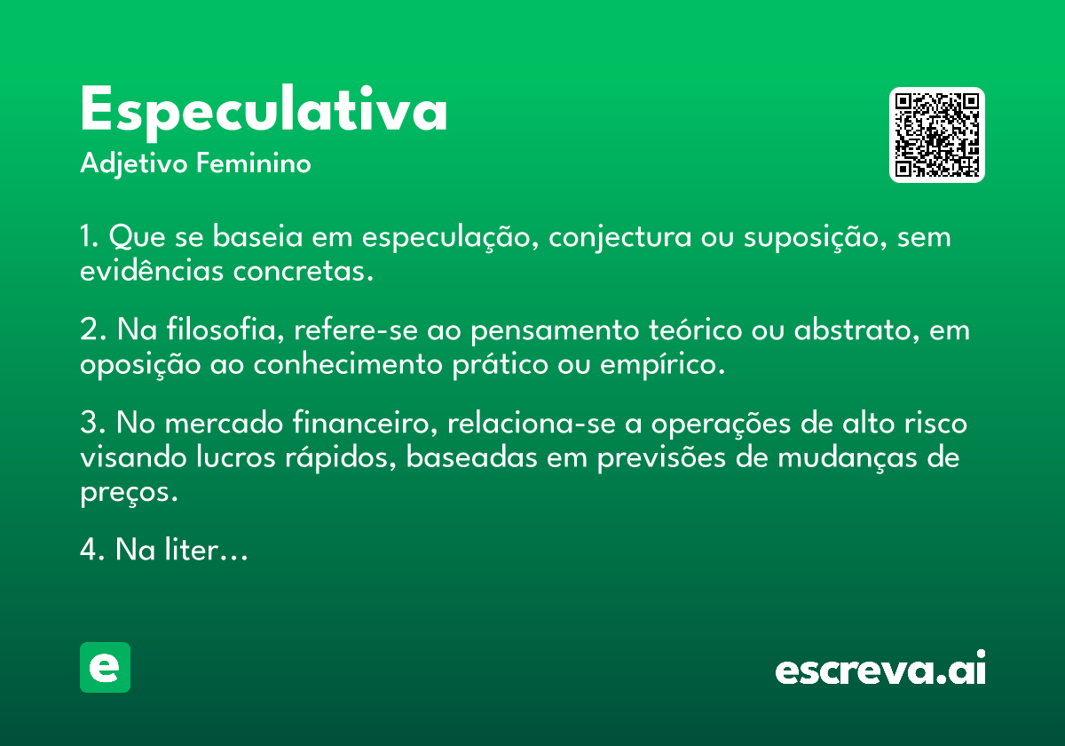 especulativa
