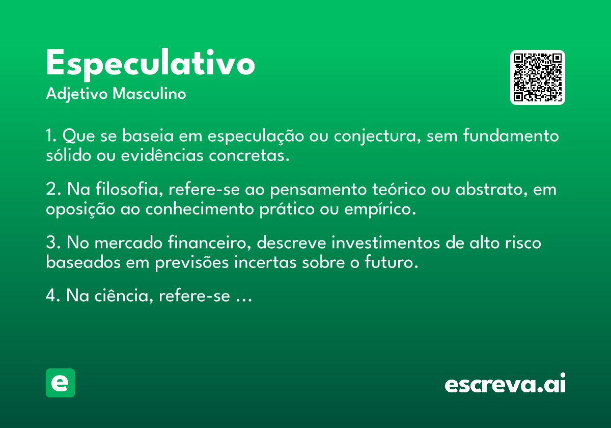 especulativo