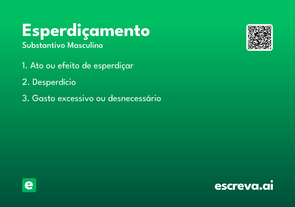 esperdiçamento