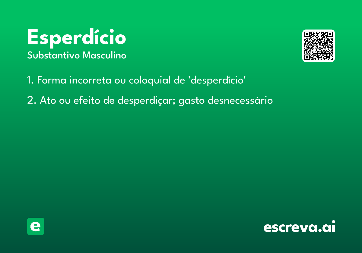 esperdício