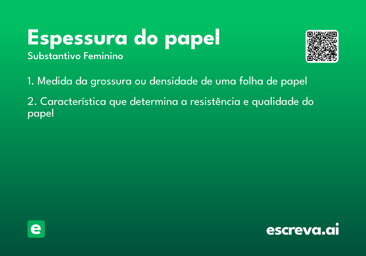 espessura do papel