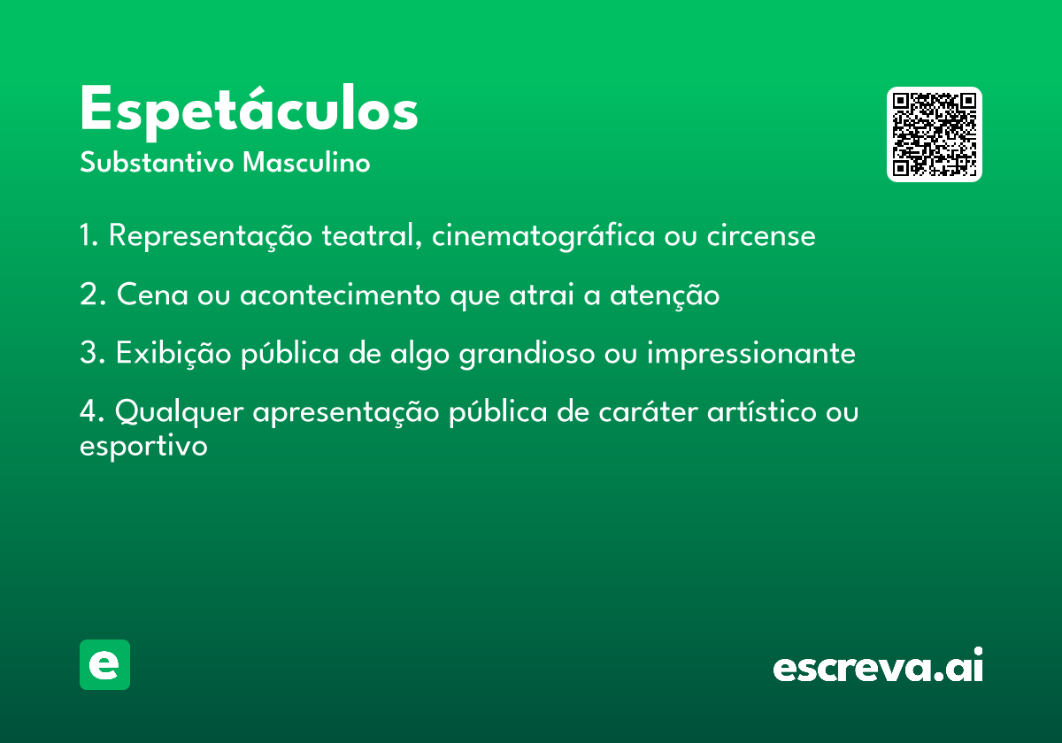 espetáculos