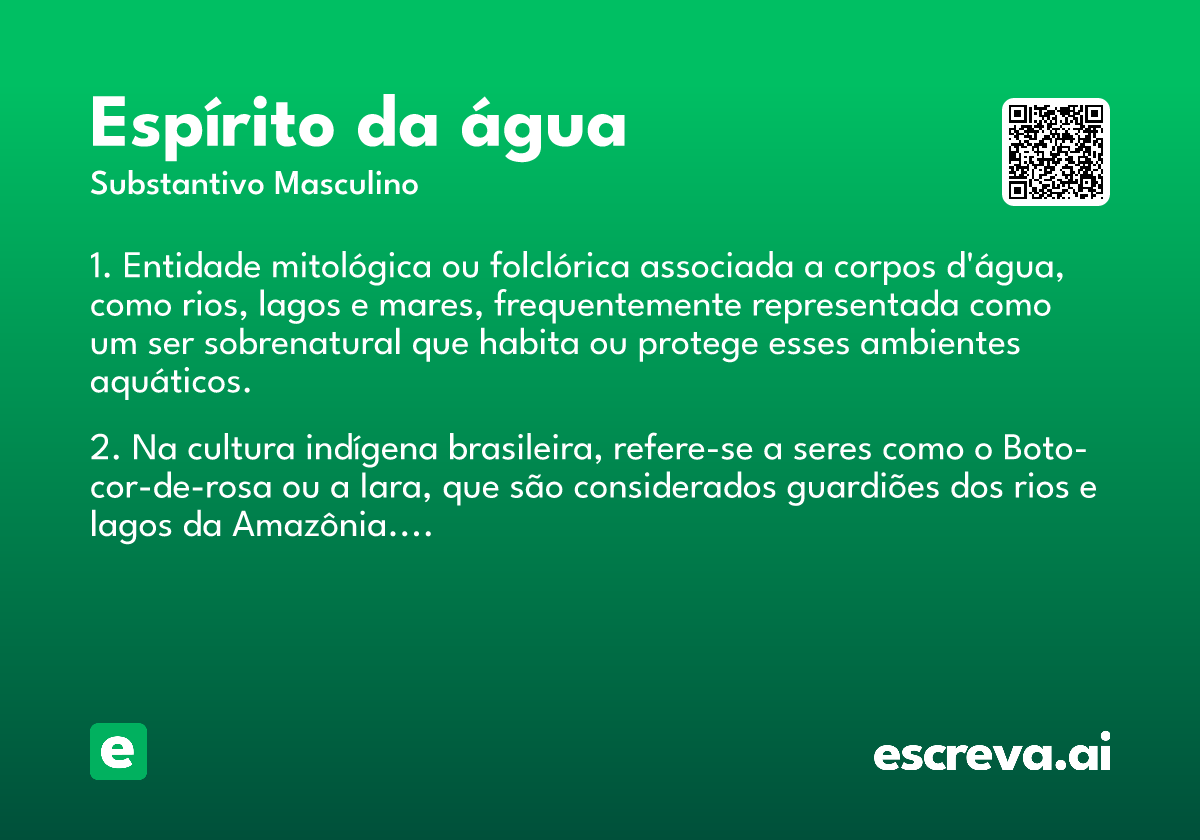 espírito da água