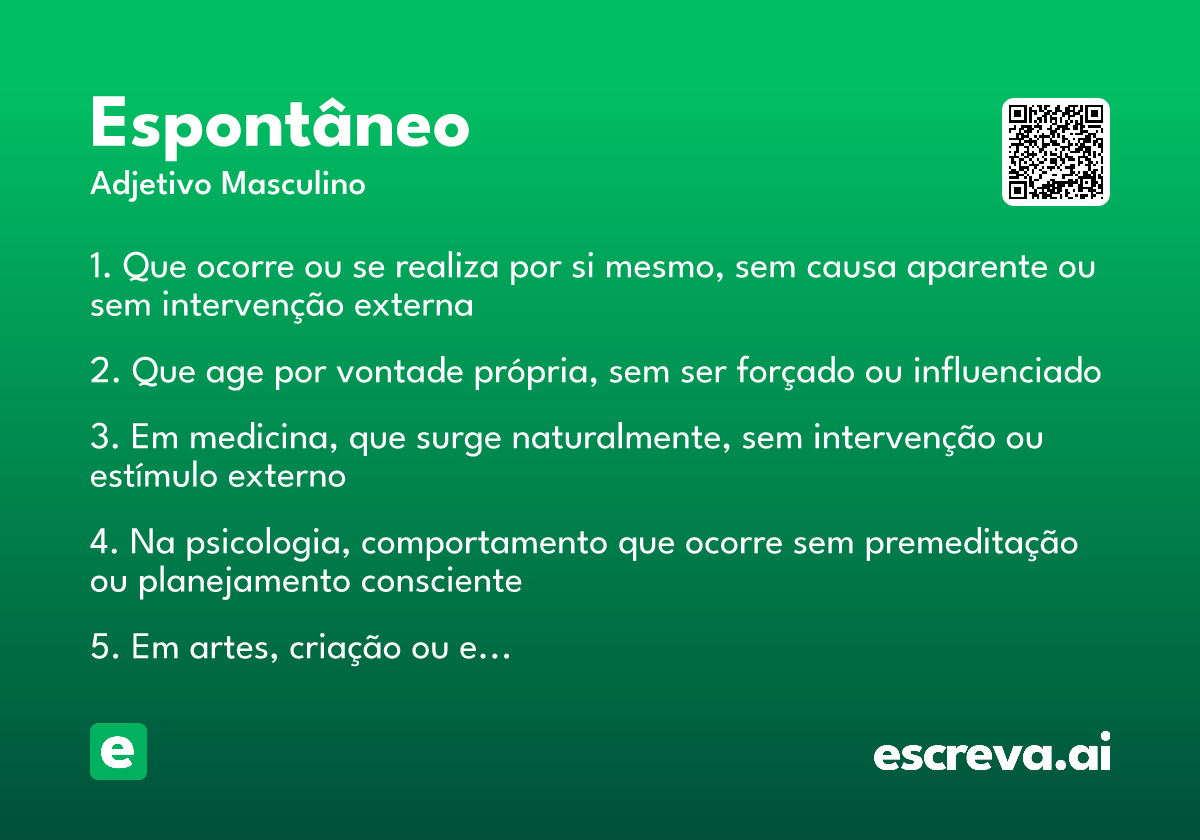 espontâneo