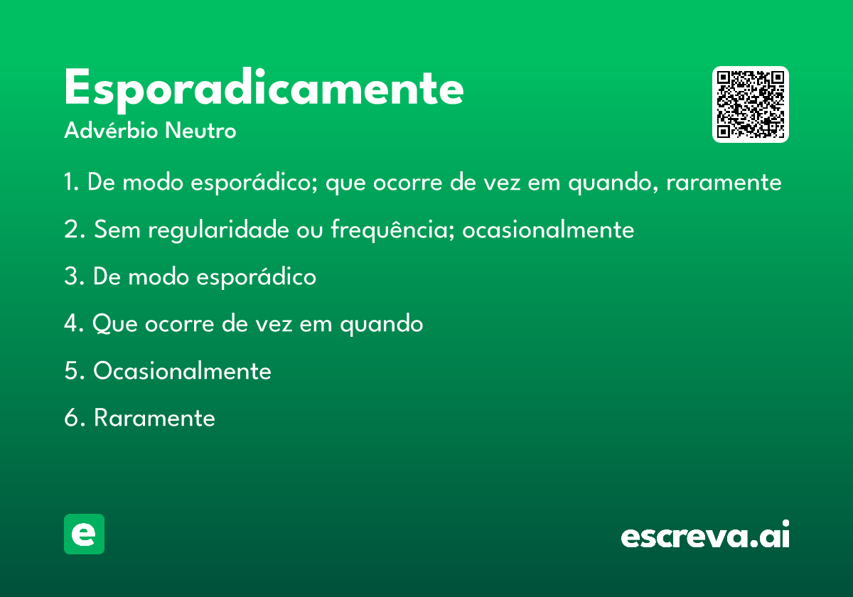 esporadicamente