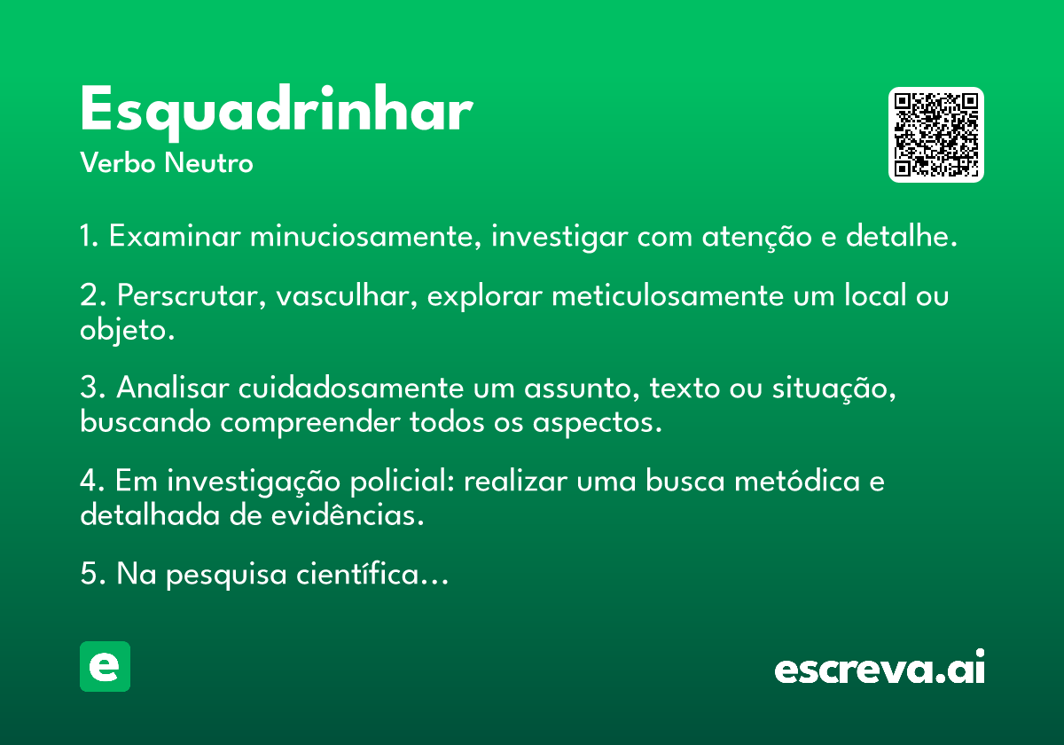 esquadrinhar