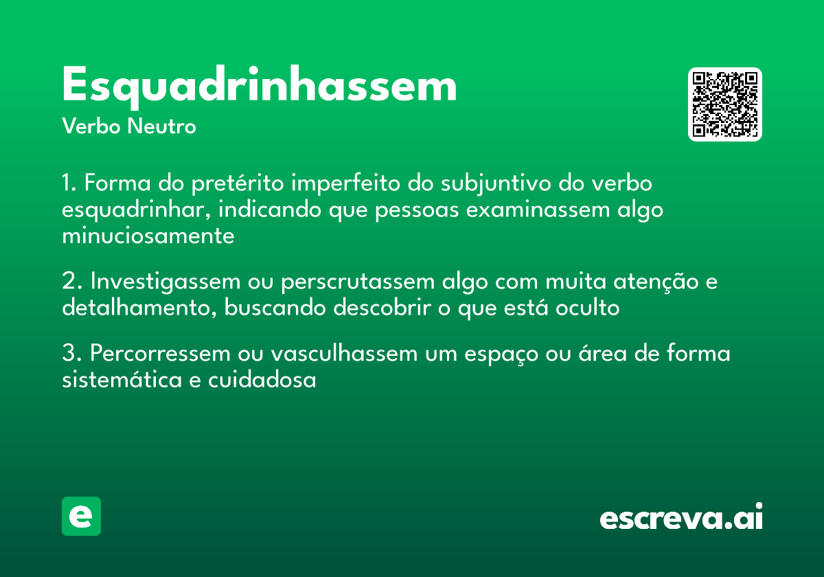 esquadrinhassem