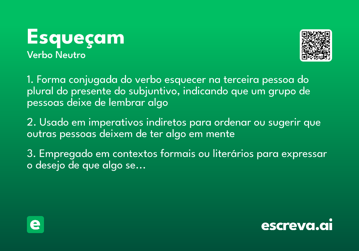 esqueçam