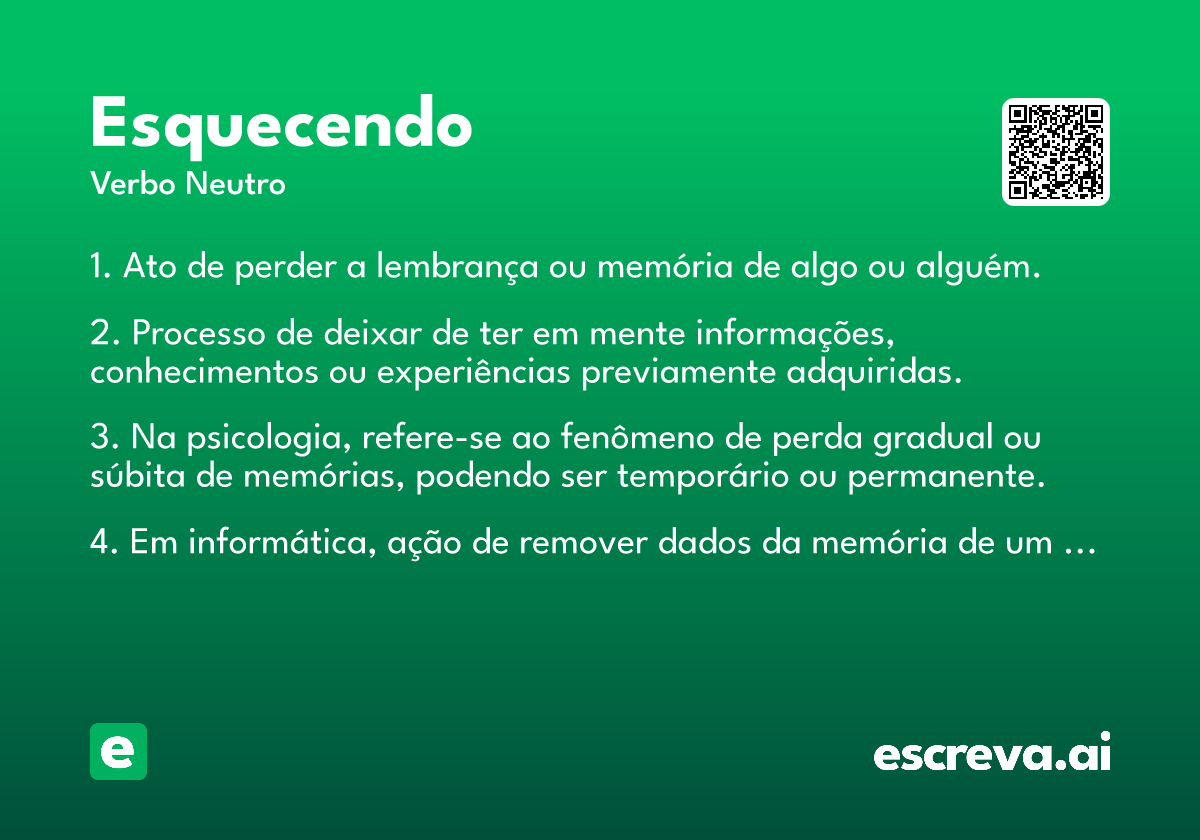 esquecendo
