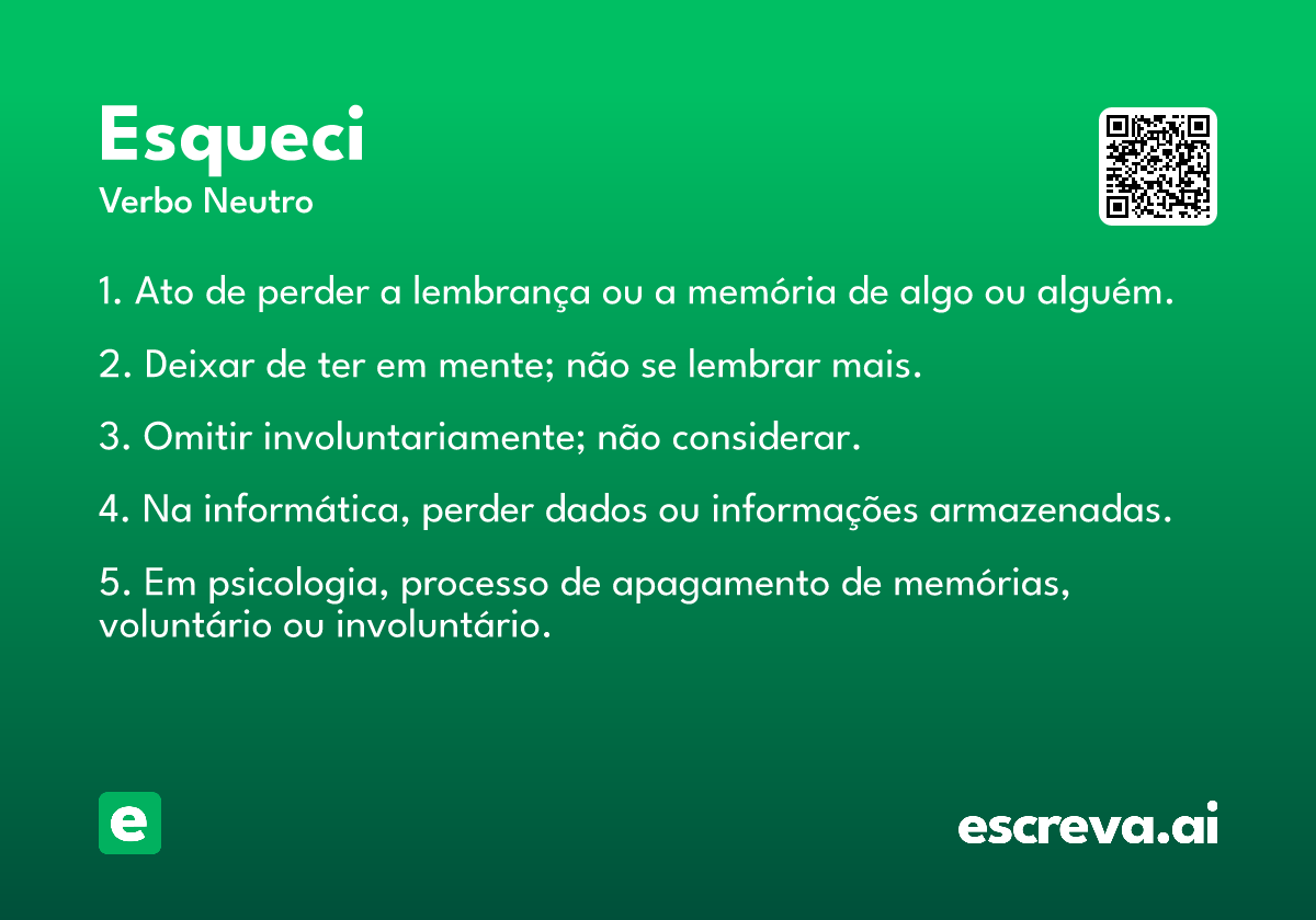 esqueci