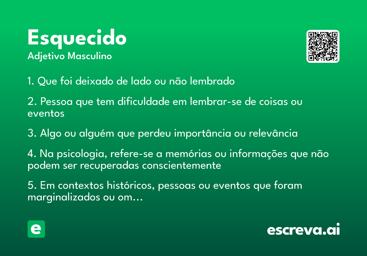 esquecido