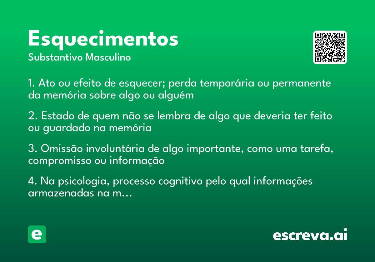 esquecimentos