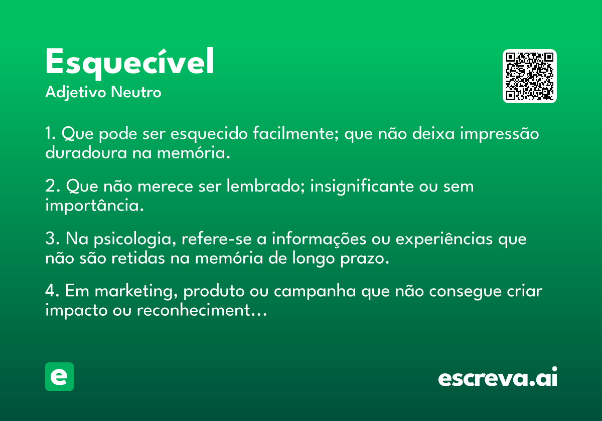 esquecível