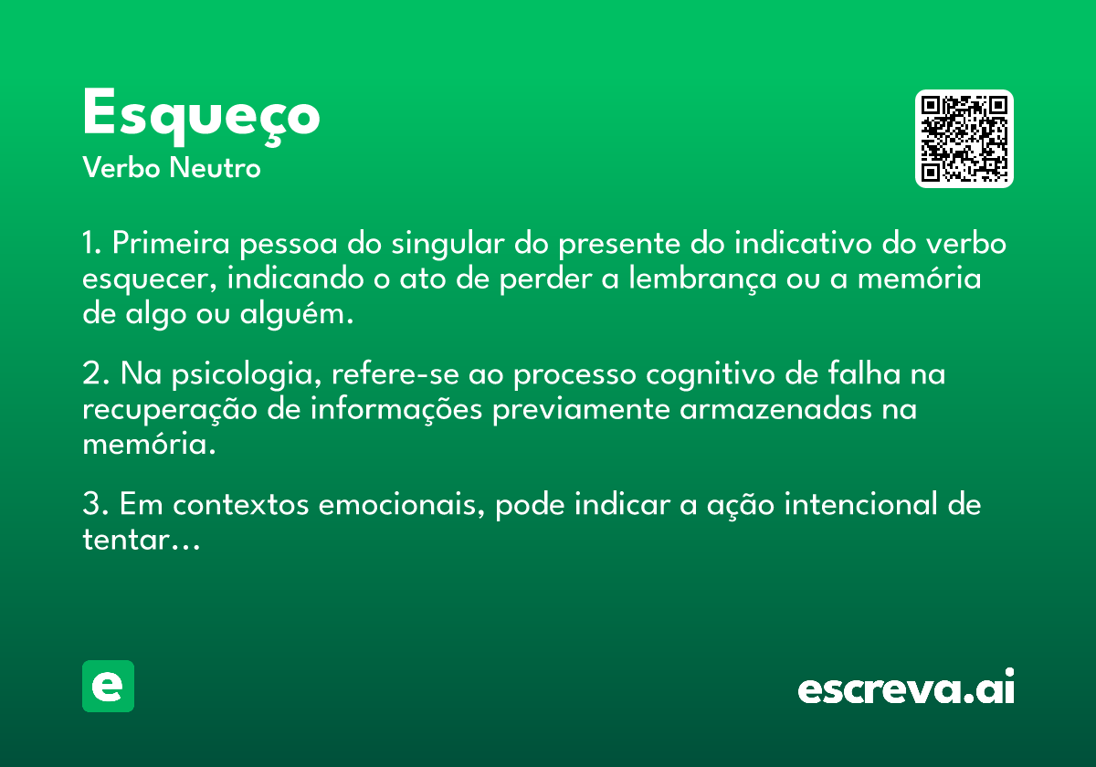 esqueço