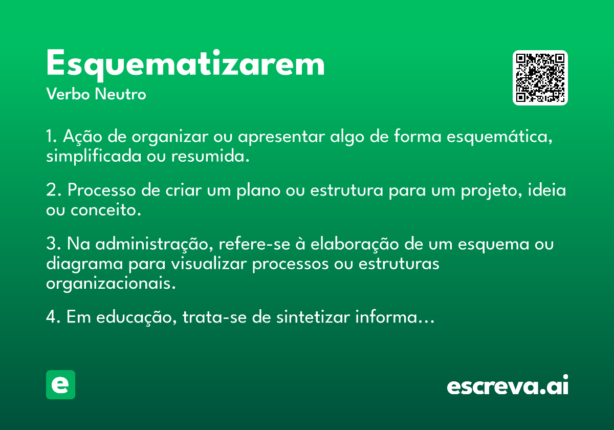 esquematizarem