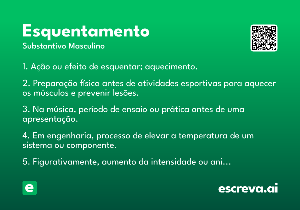 esquentamento