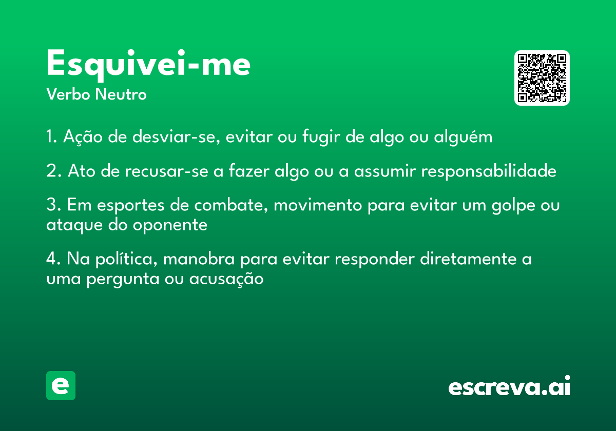 esquivei-me